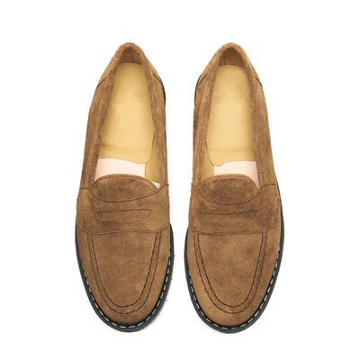 G Tan Suede Penny Loafer